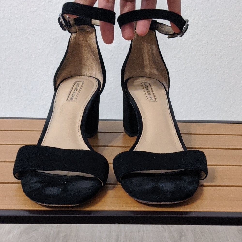 ANTONIO MELANI Black Heels with Sleek Straps